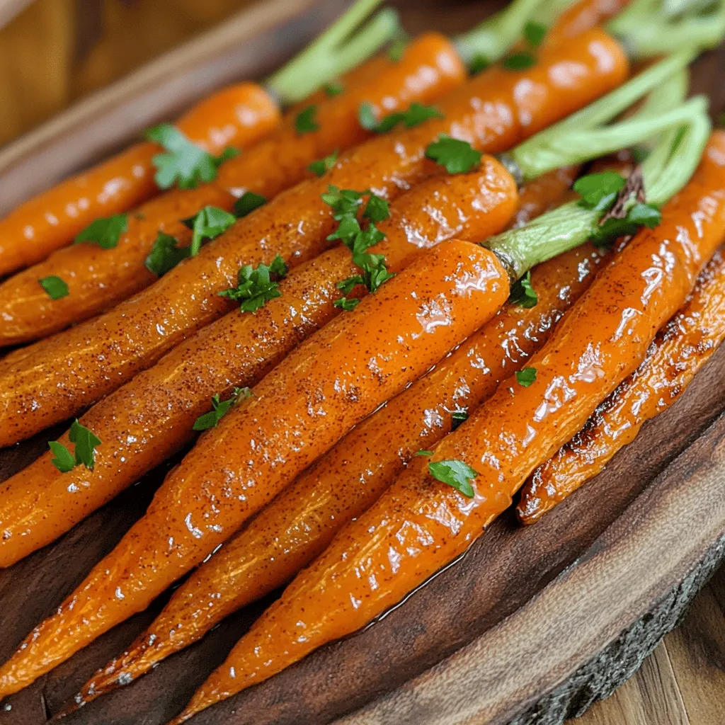 Spiced Maple Roasted Carrots Einfach und Lecker Rezept