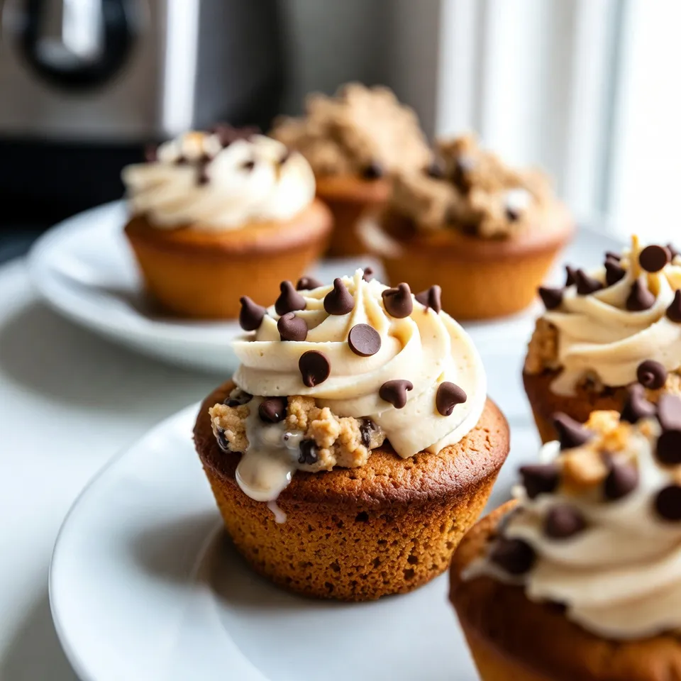 Schmackhafte Chocolate Chip Cookie Dough Cupcakes