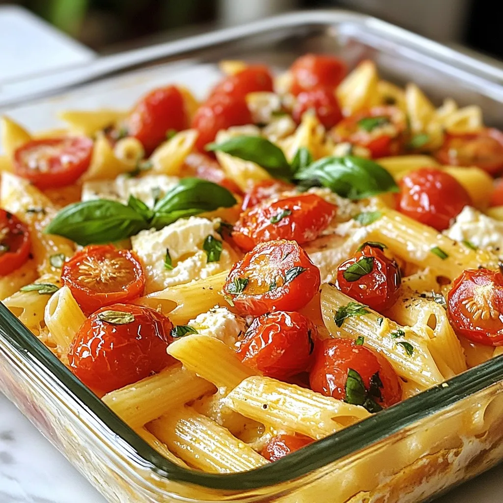 Baked Feta Pasta mit Kirschtomaten Einfach und Köstlich