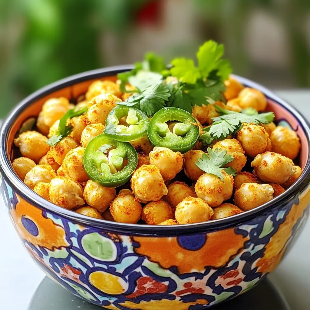 Air Fryer Nacho Cheese Chickpeas Knusprig lecker snack