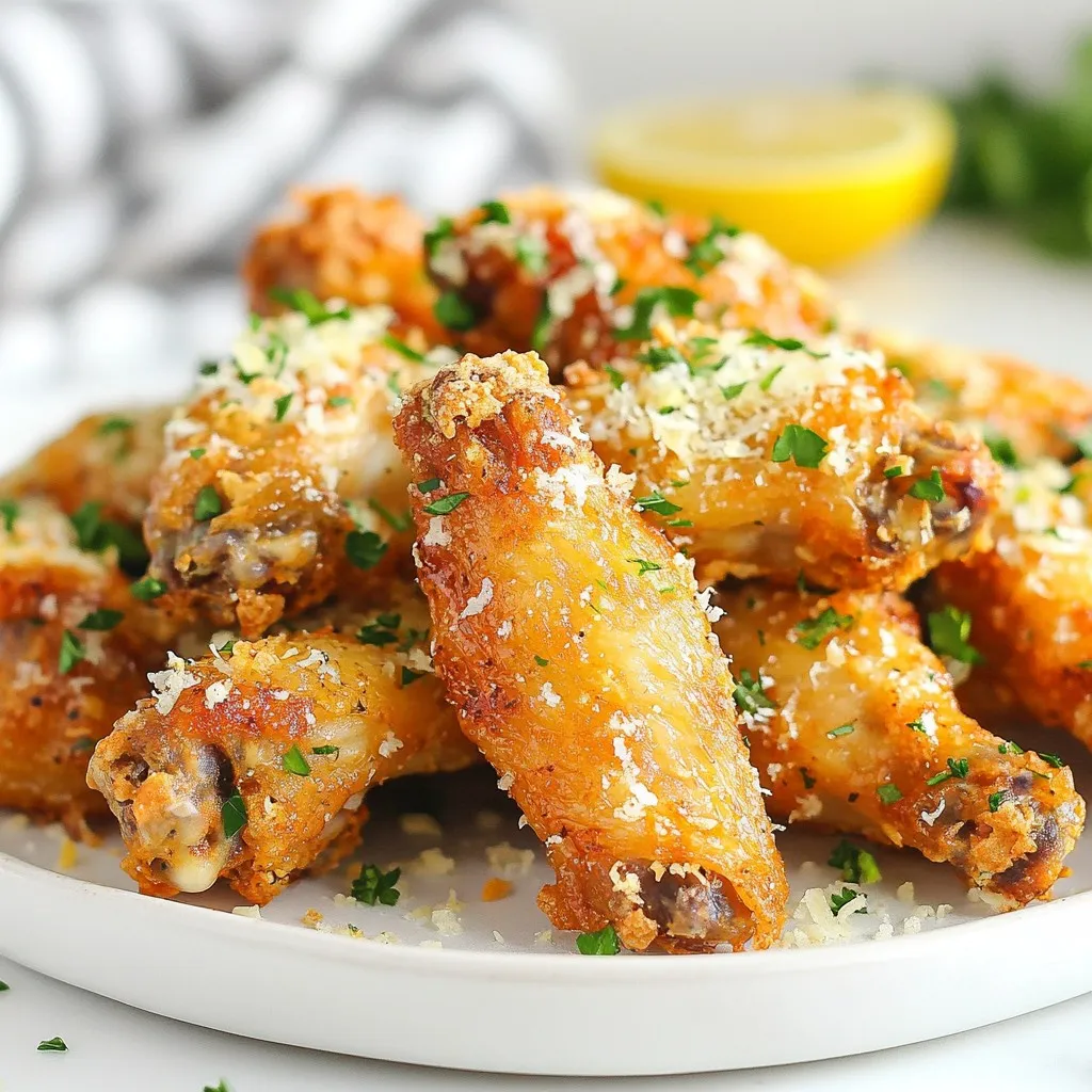 Knoblauch Parmesan Air Fryer Wings einfach zubereiten