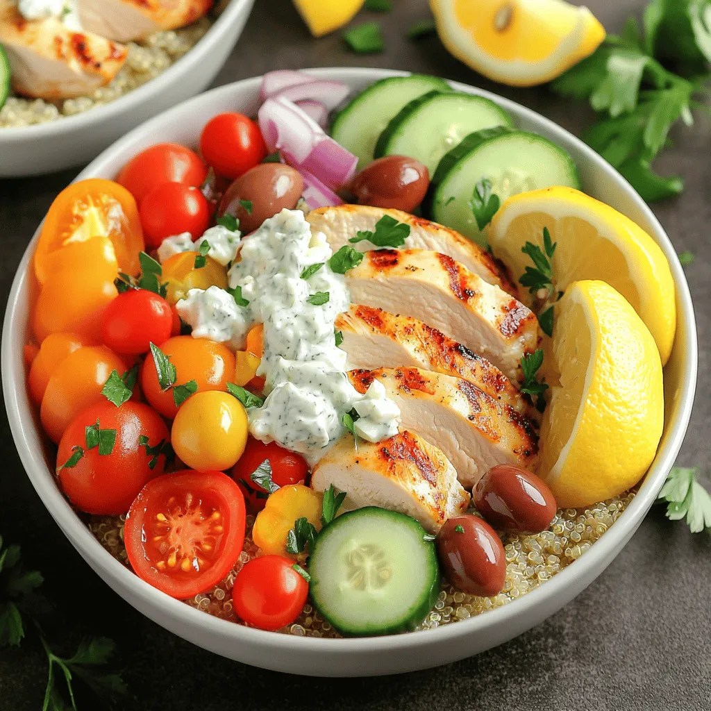 Greek Chicken Power Bowls frischer Genuss pur