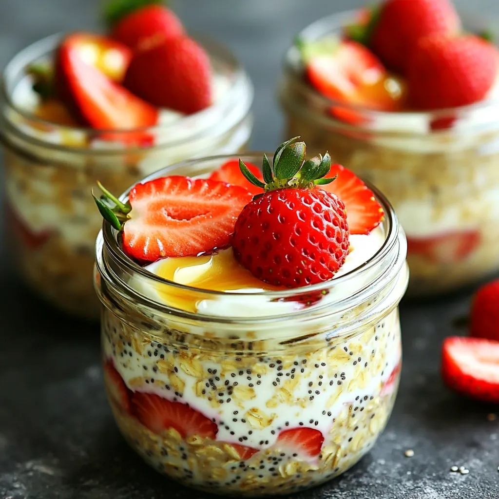 Erdbeer Cheesecake Overnight Oats Einfaches Rezept