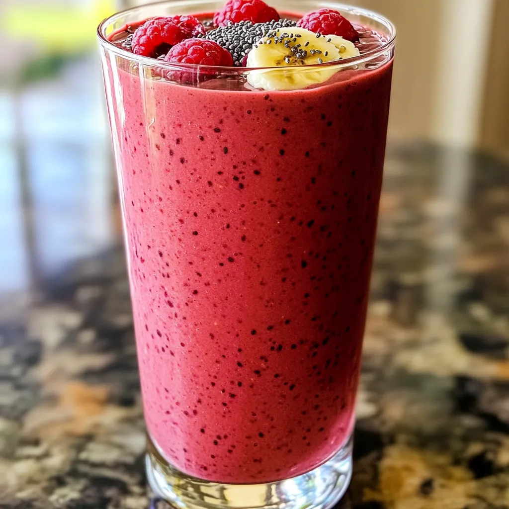 High-Protein Chocolate Raspberry Smoothie Rezept