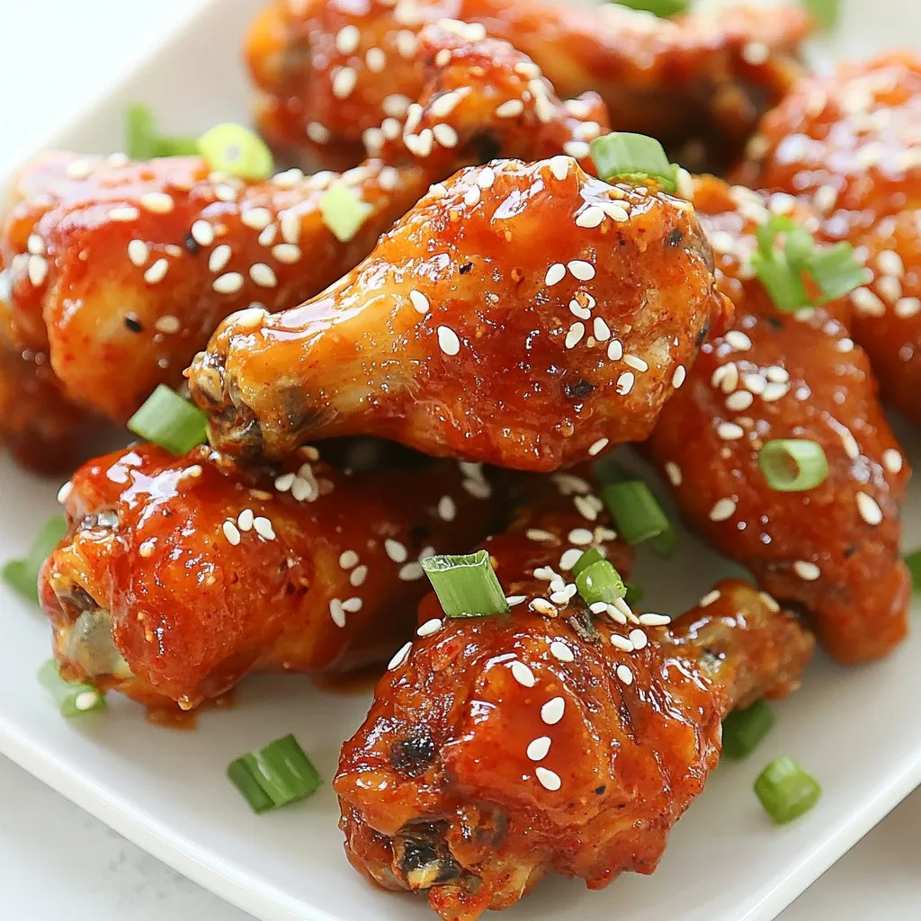 Würzige Koreanische Hähnchenflügel Einfach Zubereiten