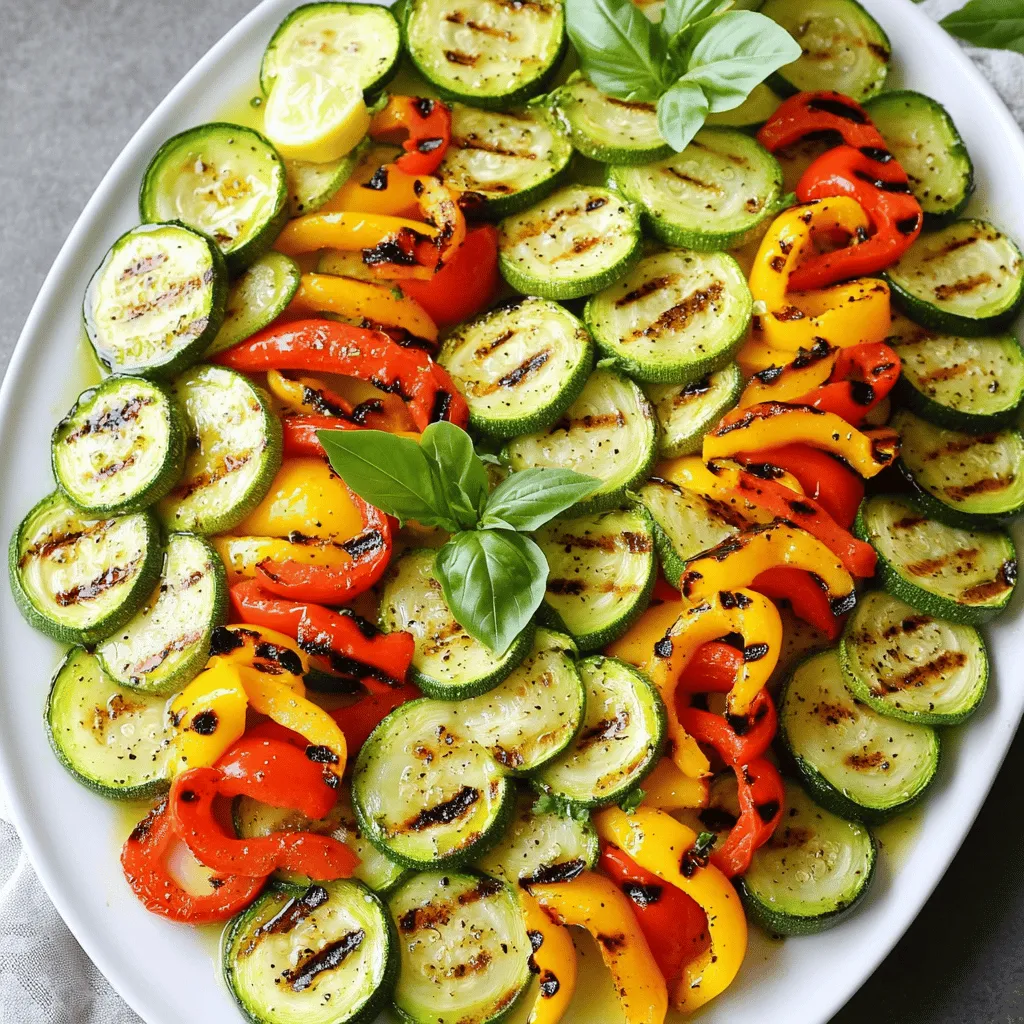 Grillierte Zucchini und Paprika Einfaches Rezept