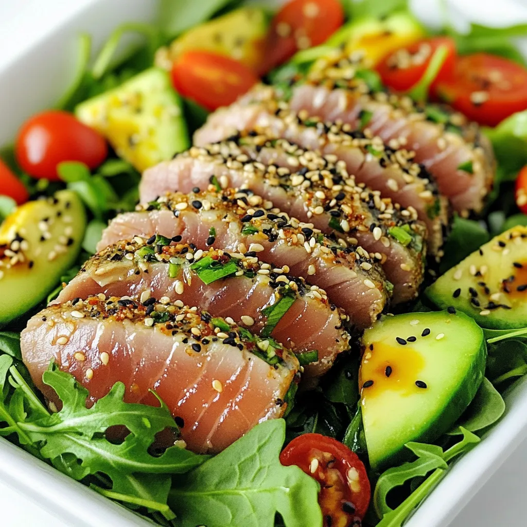 Sesame Crusted Tuna Salad Lecker und Einfach Zubereiten