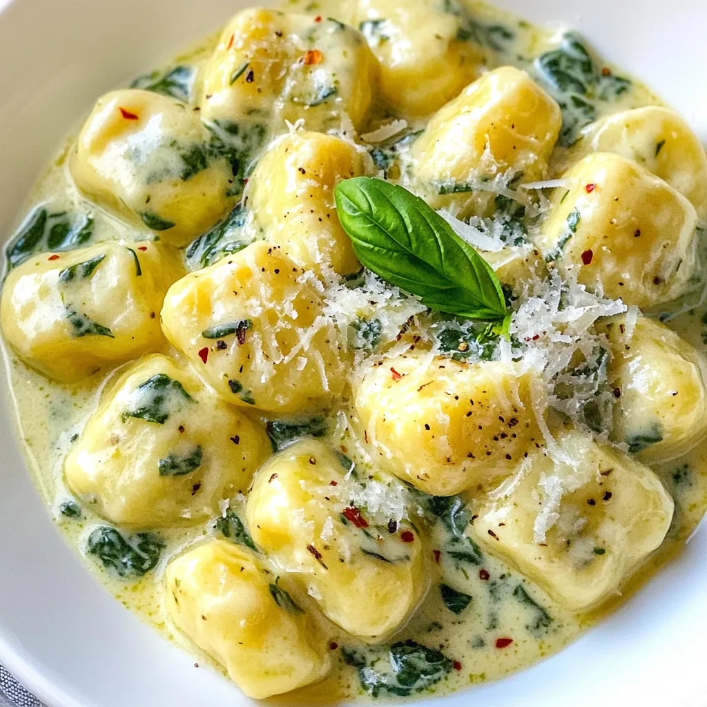 Cremige Spinat-Ricotta-Gnocchi Einfach und Lecker