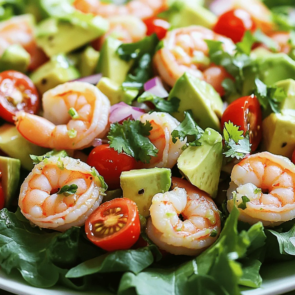 Köstlicher Shrimp und Avocado Salad Einfaches Rezept
