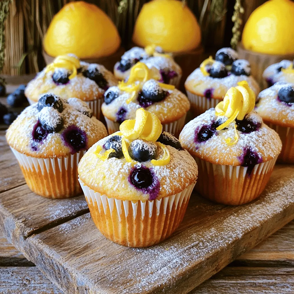 Lemon Blueberry Muffins Frisch und Köstlich Genießen