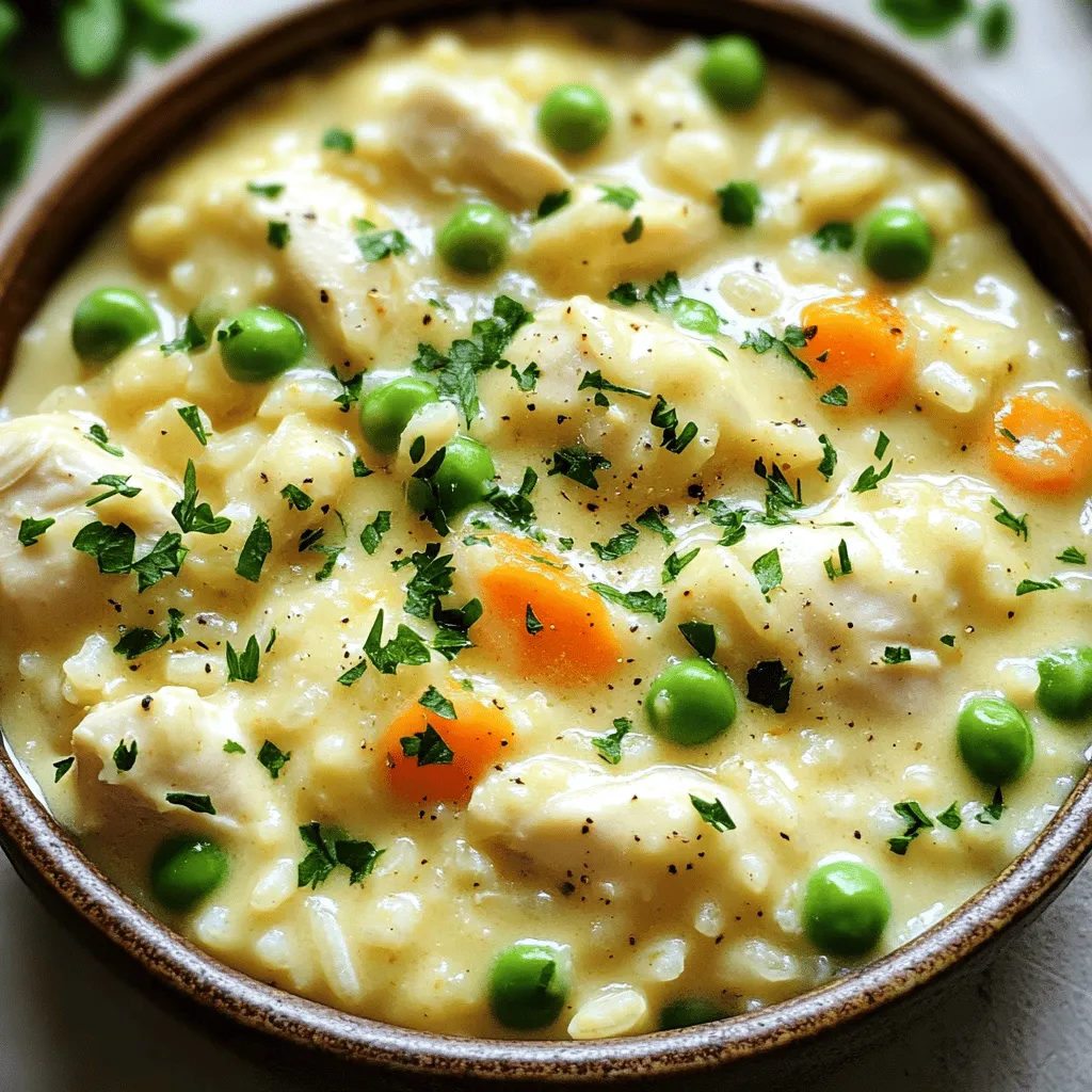 Cremiges Hähnchen und Reis Einfache Genussreise