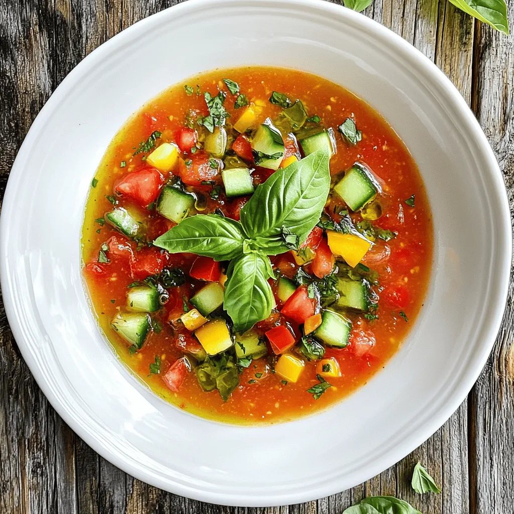 Classic Gazpacho Soup Einfaches und Frisches Rezept