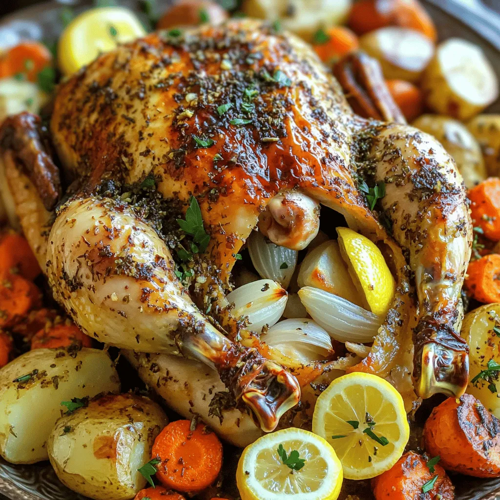 Knoblauch Kräuter Geröstetes Hähnchen Einfach Zubereiten