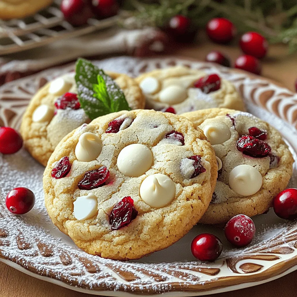 Weiße Schokoladencranberry-Kekse köstlich und einfach