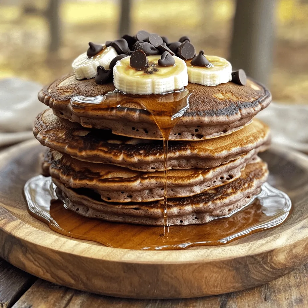 Schokoladen-Bananen-Protein-Pfannkuchen Genussreich