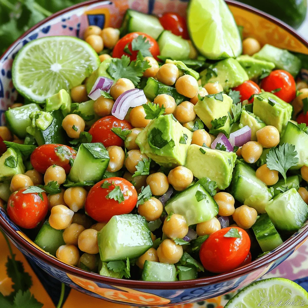 Kichererbsen-Avocado-Salat frischer und gesunder Genuss