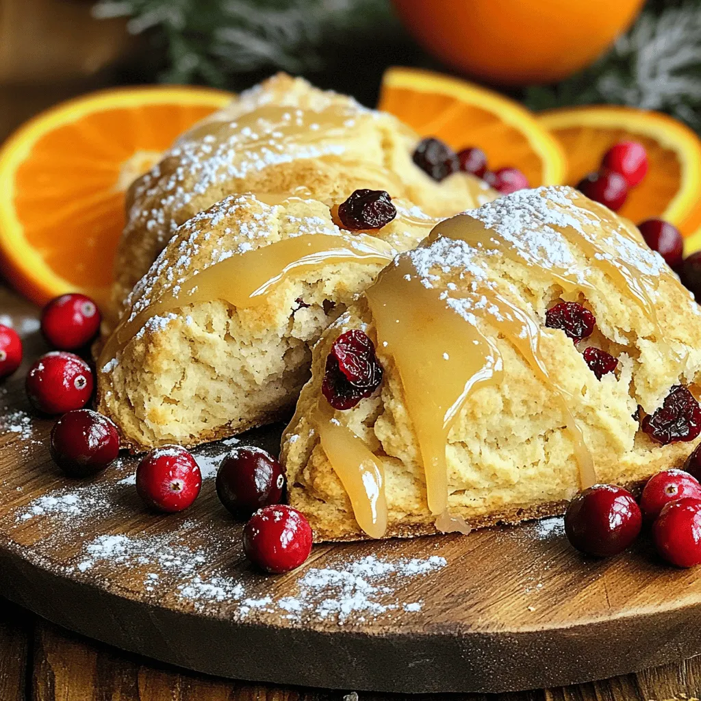 Cranberry Orange Glazed Scones Leckerer Genuss fürs Café