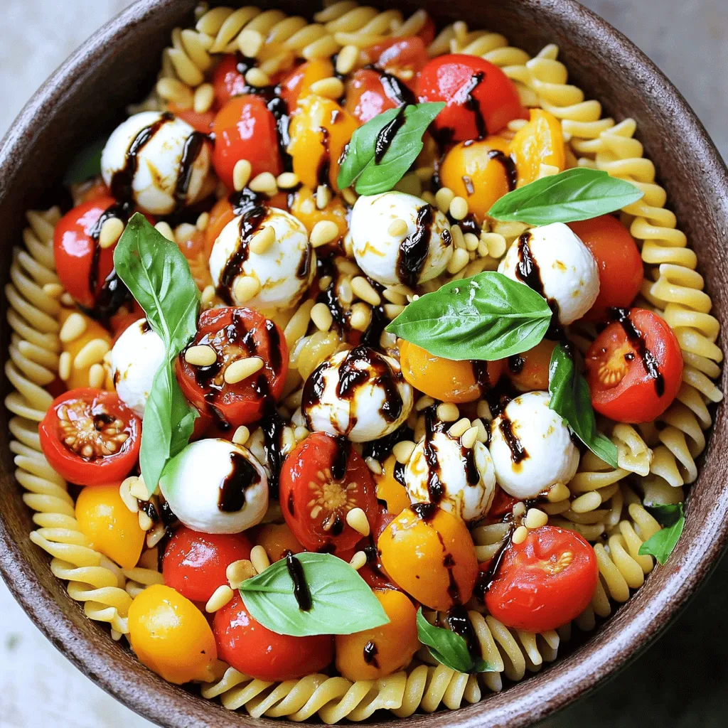 Minute Caprese Pasta Salad Frisch und Einfach Zubereiten