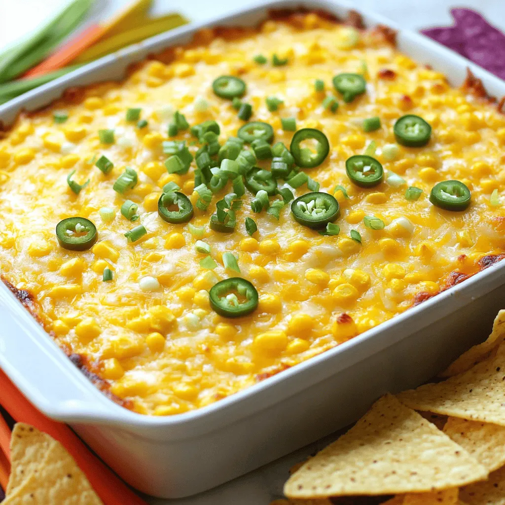 Köstlicher Cheesy Jalapeno Corn Dip Einfaches Rezept