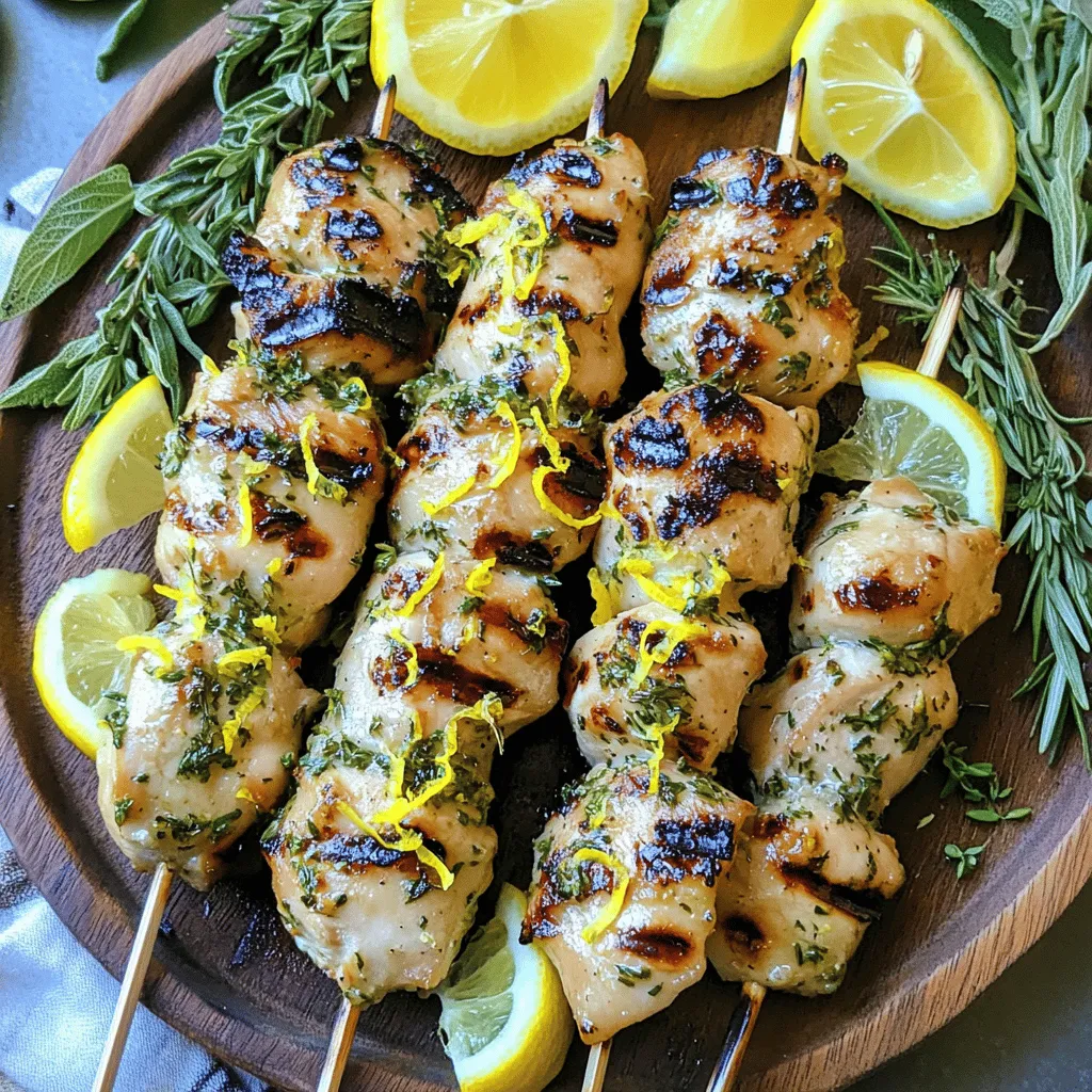 Zitronen-Kräuter-Hähnchenspieße Einfach und Lecker