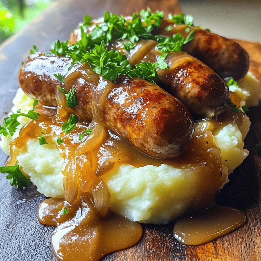 Classic British Bangers and Mash Einfaches Genussrezept