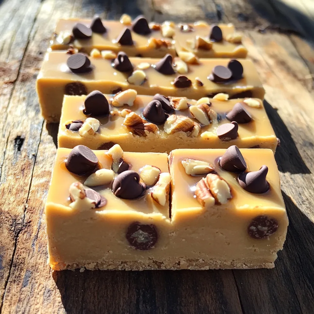 No-Bake Chocolate Chip Cookie Dough Bars lecker genießen