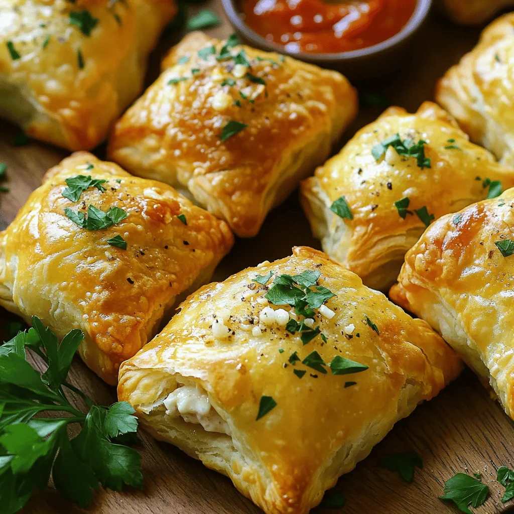 Knoblauch-Hühnchen-Pastetchen Köstliche und Einfache Snacks