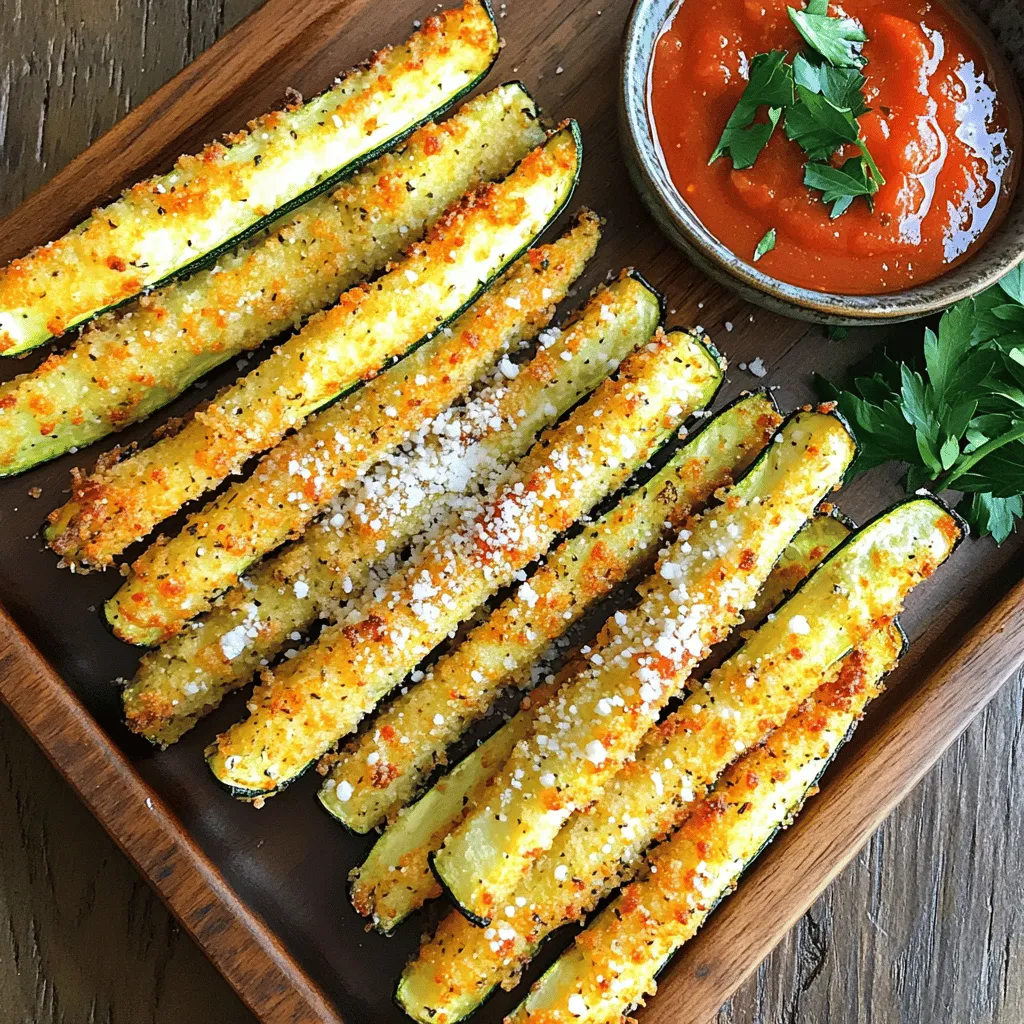 Krosse gebackene Zucchini-Streifen einfache Rezeptidee