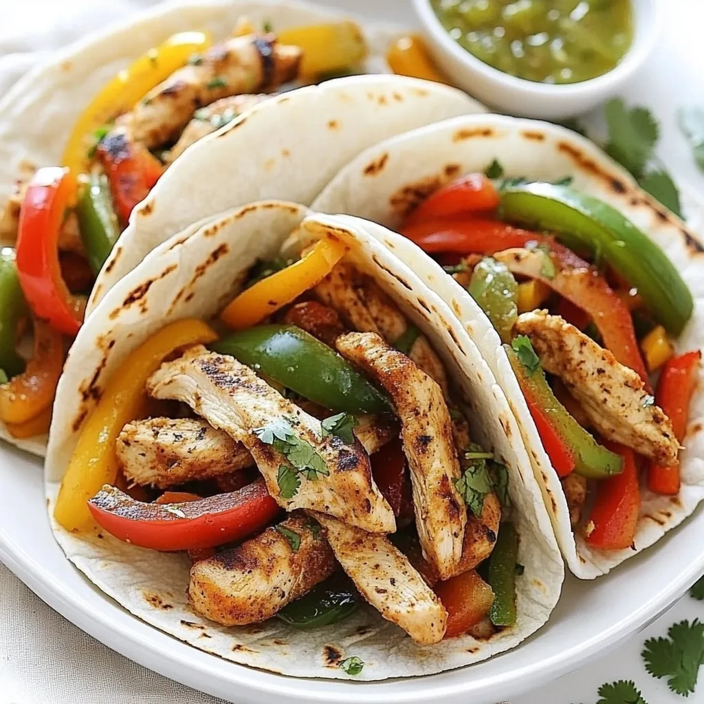 Zesty Lime Chicken Fajitas Einfache und Schnelle Mahlzeit
