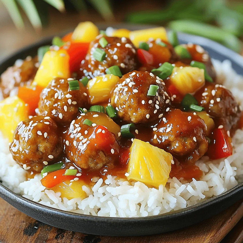 Sweet and Sour Meatballs Einfache und leckere Mahlzeit