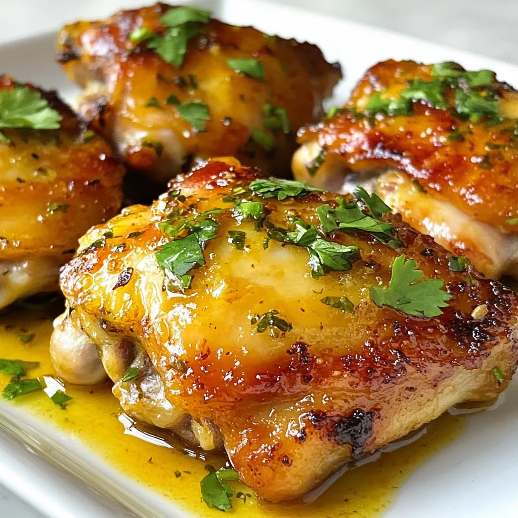 Knoblauch-Limetten-Hühnchenschenkel saftig genießen