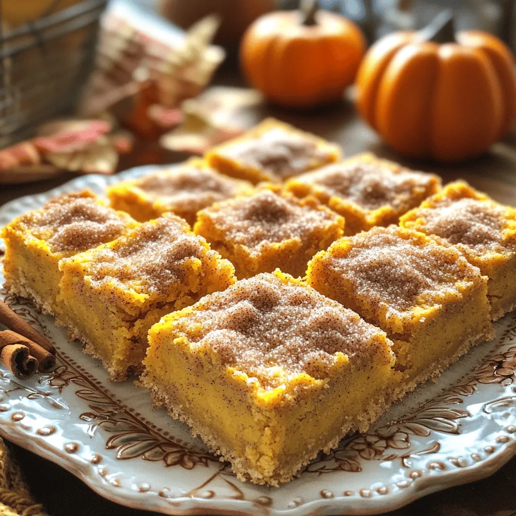 Snickerdoodle Pumpkin Bars Köstlicher Herbstgenuss