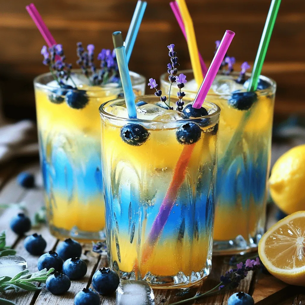 Farbwechselnde Limonade erfrischend und spritzig genießen