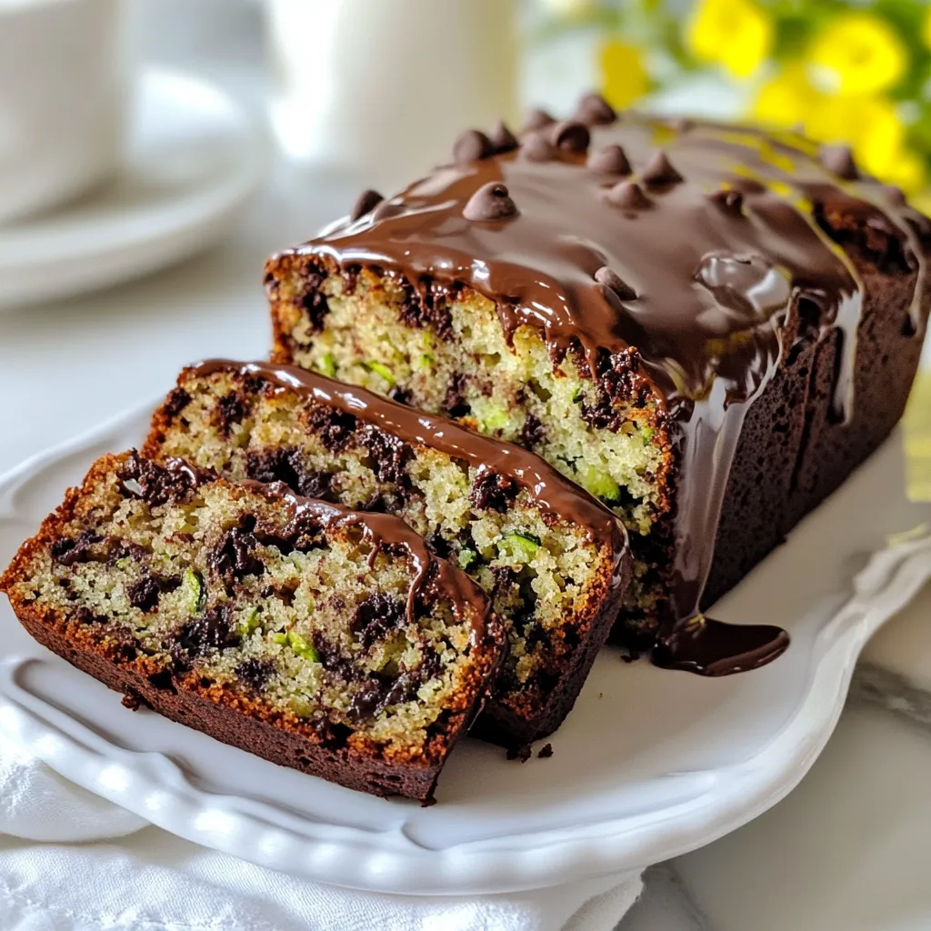 Schokoladenstückchen-Zucchini-Brot saftig und lecker