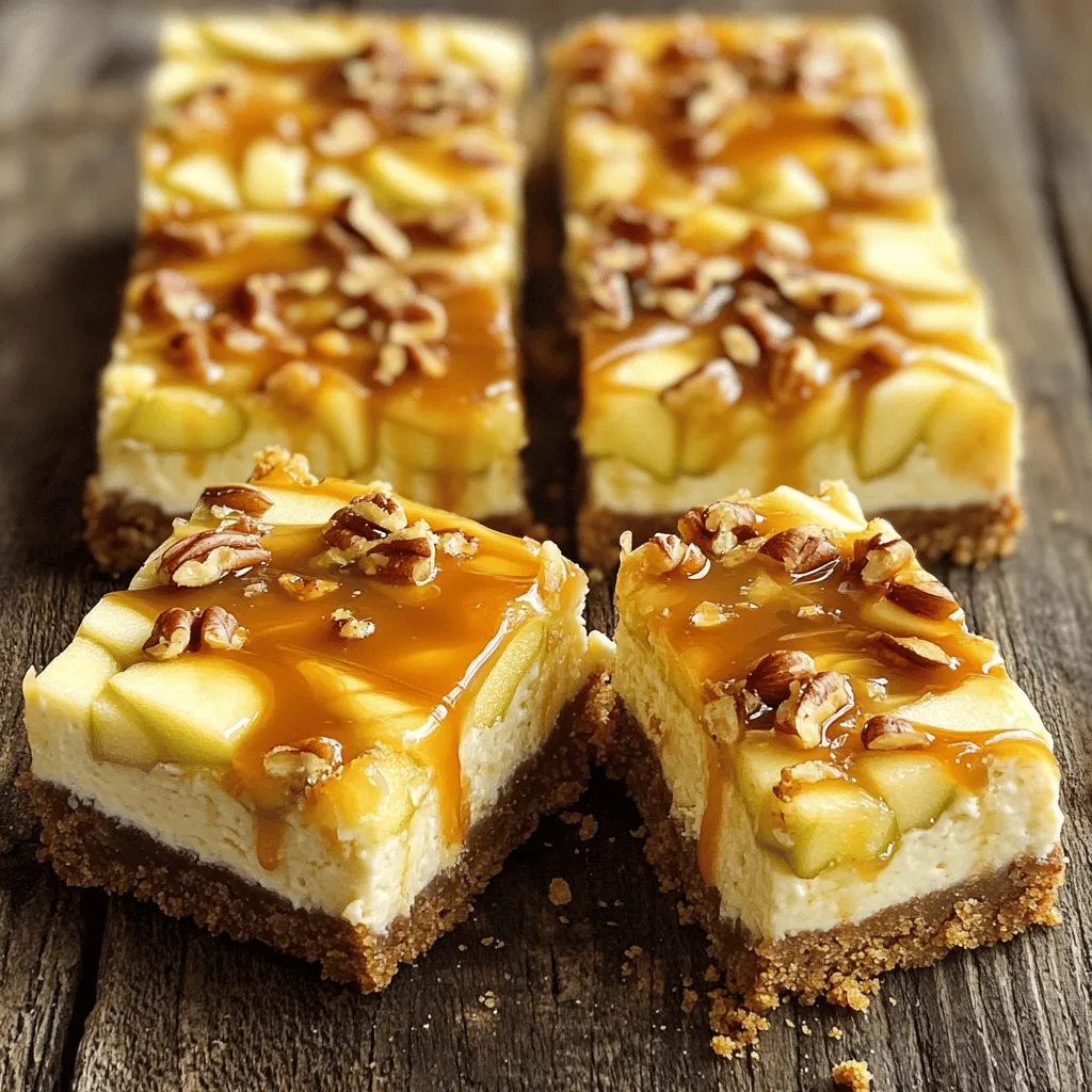 Karamell-Apfel-Cheesecake-Riegel Einfach und Lecker