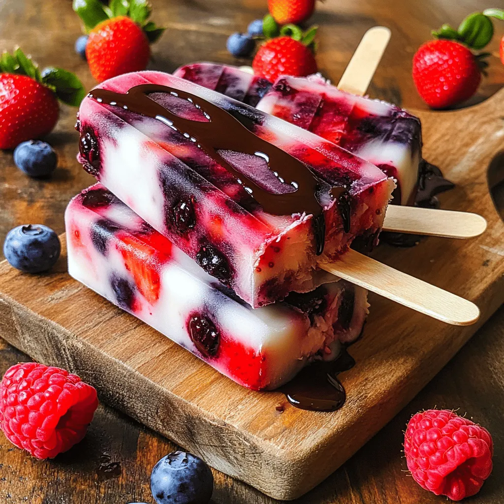 Berry Coconut Popsicles Erfrischendes Sommervergnügen