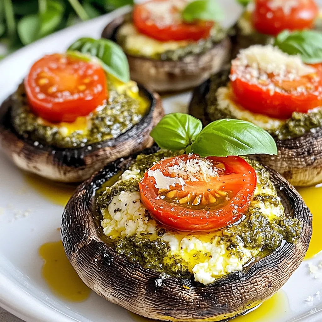 Pesto Ricotta Stuffed Portobello Mushrooms Leckerer Genuss