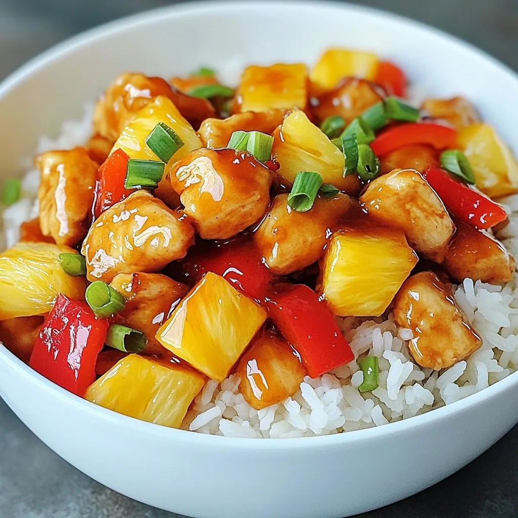 Sweet Hawaiian Chicken Skillet Einfaches Rezept