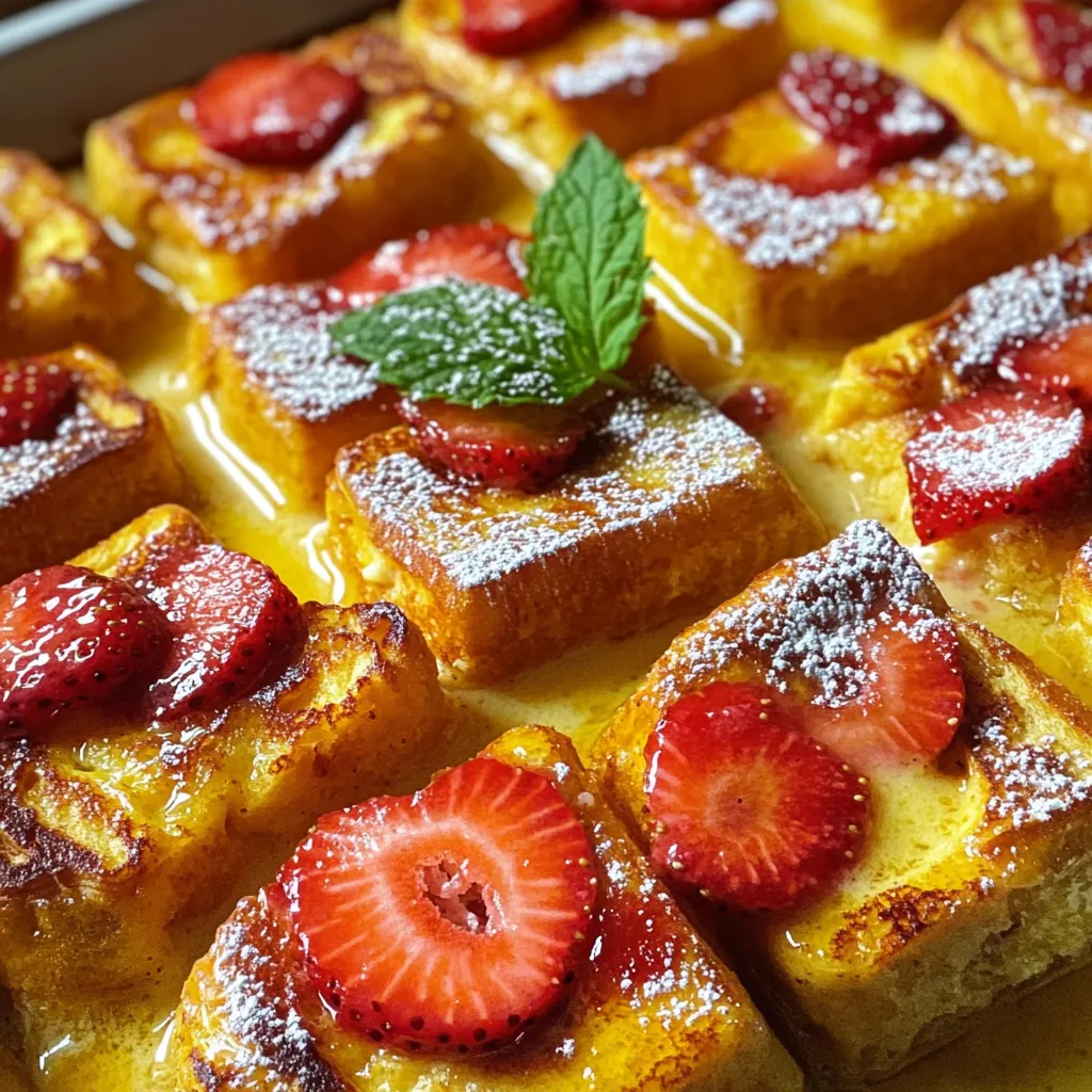 Erdbeer Cheesecake French Toast Bake Köstlicher Genuss