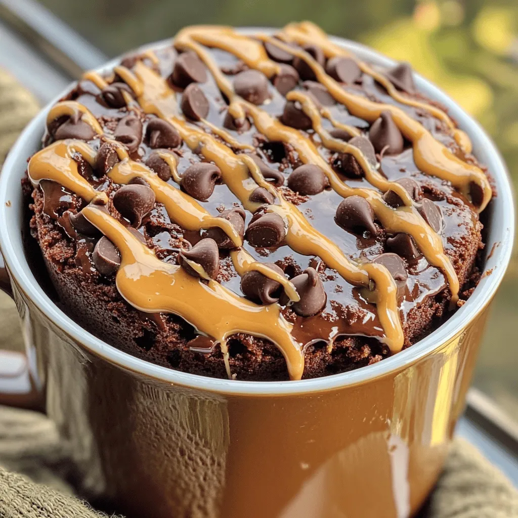 Schokoladen-Erdnussbutter Tassekuchen Lecker und Schnell