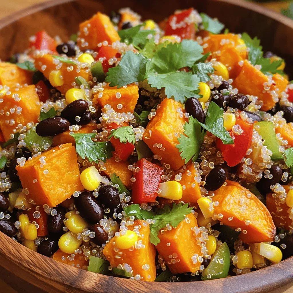 Leckerer Sweet Potato Quinoa Salad Gesund und frisch