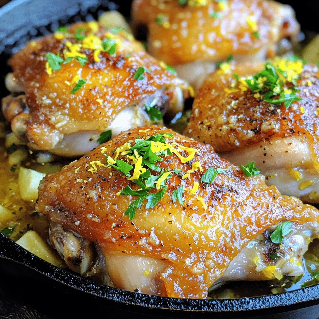 Lemon Garlic Chicken Thighs Einfache und köstliche Mahlzeit