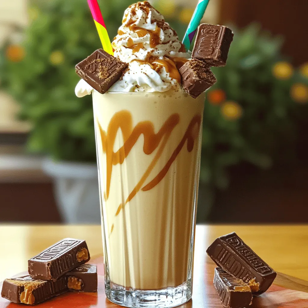 Einfache Snickers Milchshake Köstlich und Cremig Genießen