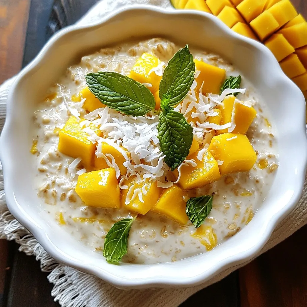 Mango Coconut Overnight Oats Nährstoffreiche Mahlzeit