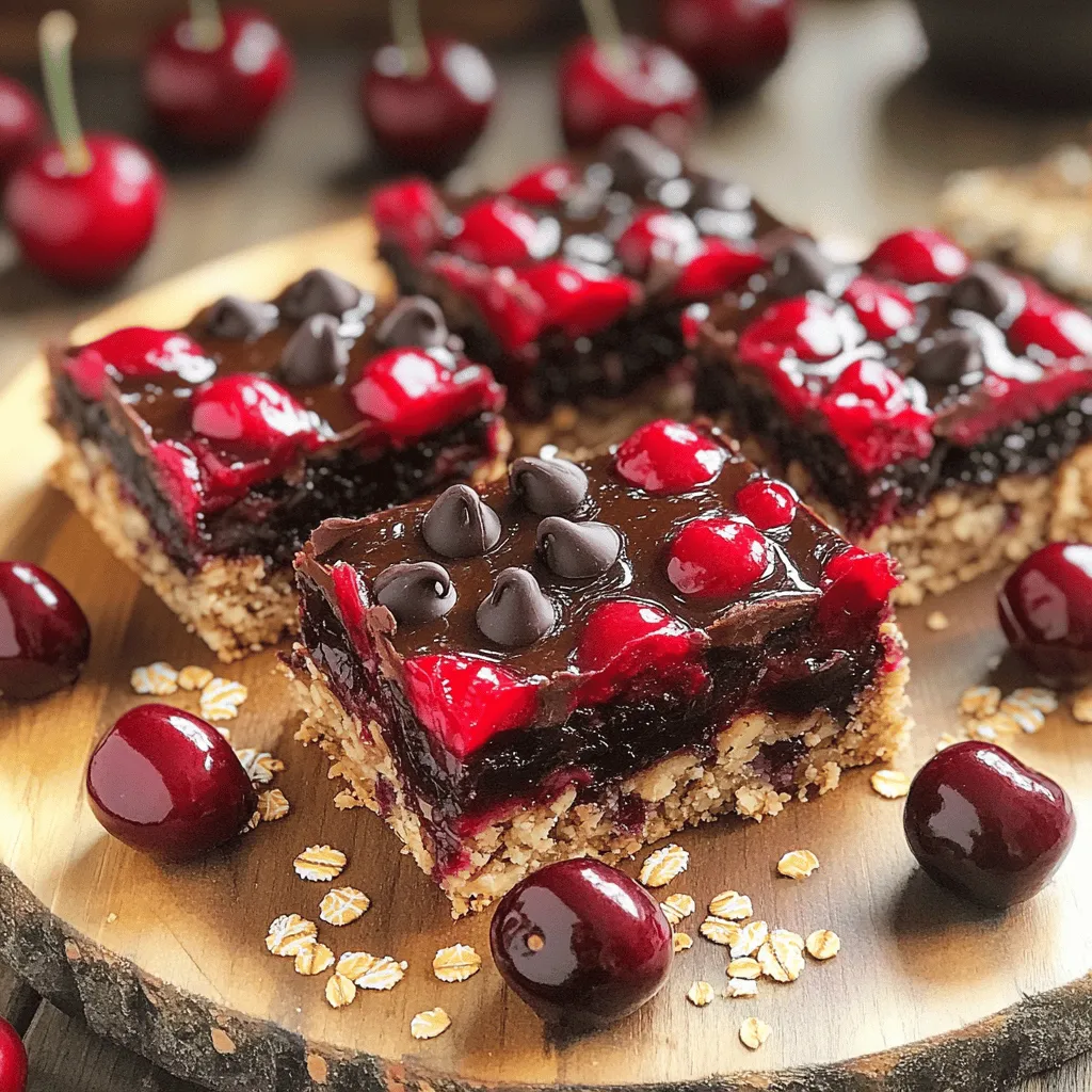 Cherry Chocolate Oat Bars Einfache und köstliche Snack