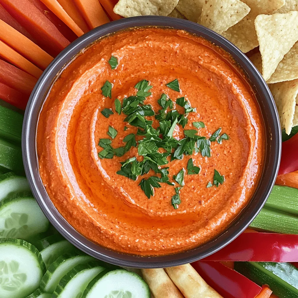Roasted Red Pepper Goat Cheese Dip Köstlich Genießen