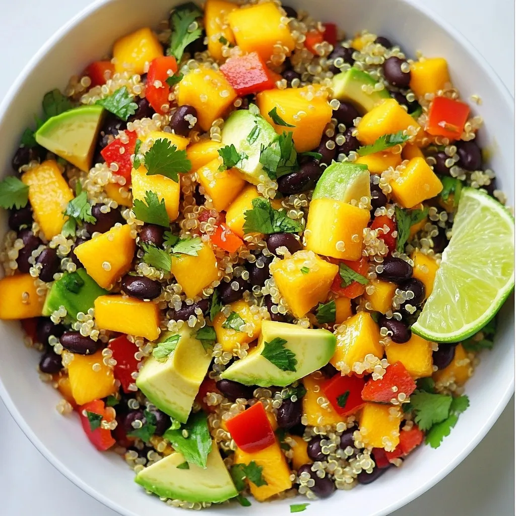 Mango Black Bean Quinoa Salad Frisch und Nahrhaft