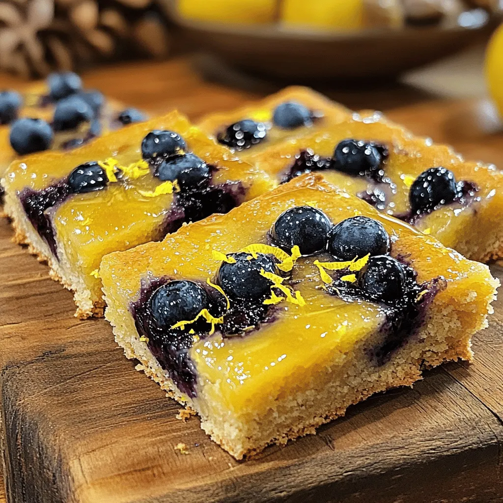 Lemon Blueberry Breakfast Bars Einfache und Leckereien