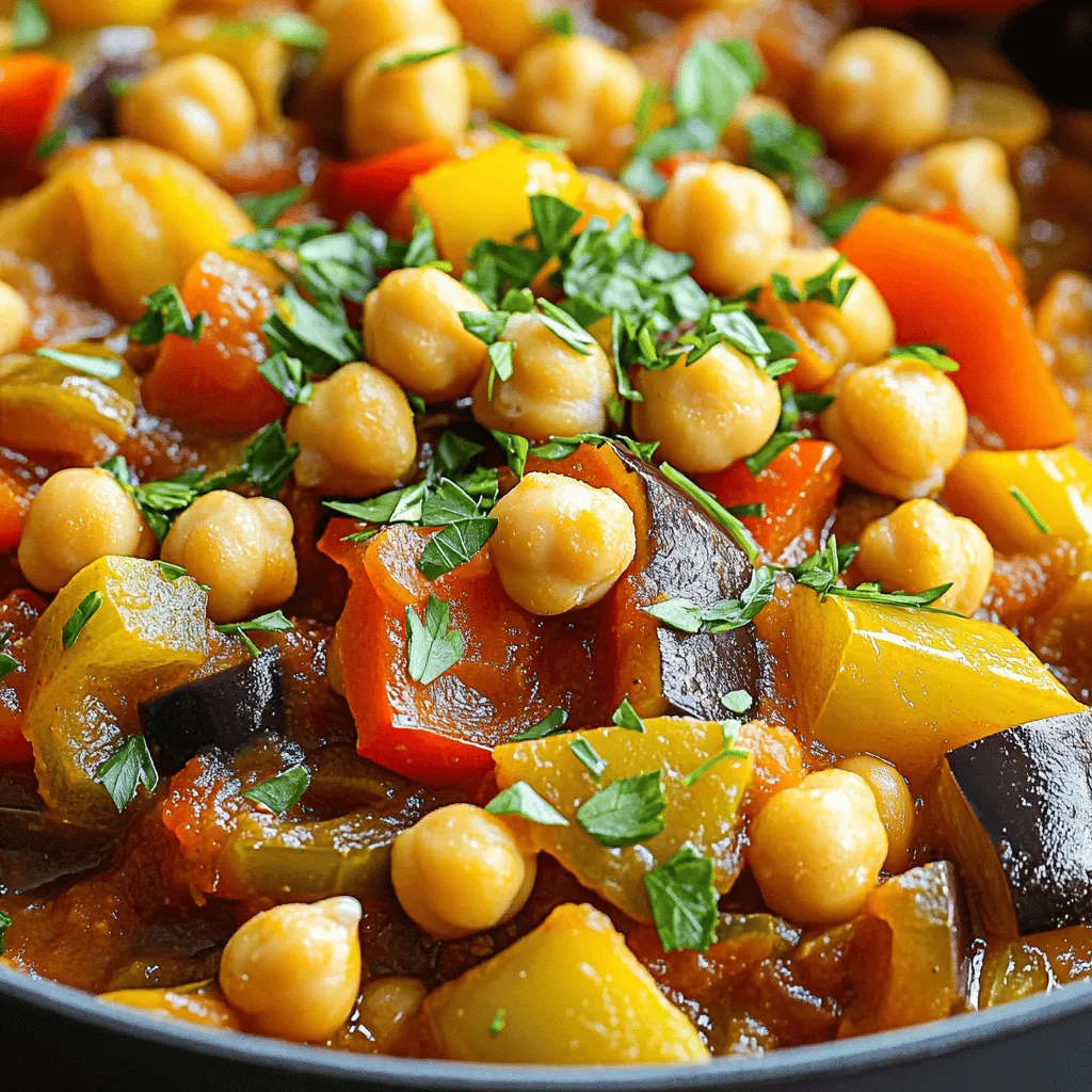 Auberginen-Kichererbsen-Eintopf nahrhaft und lecker