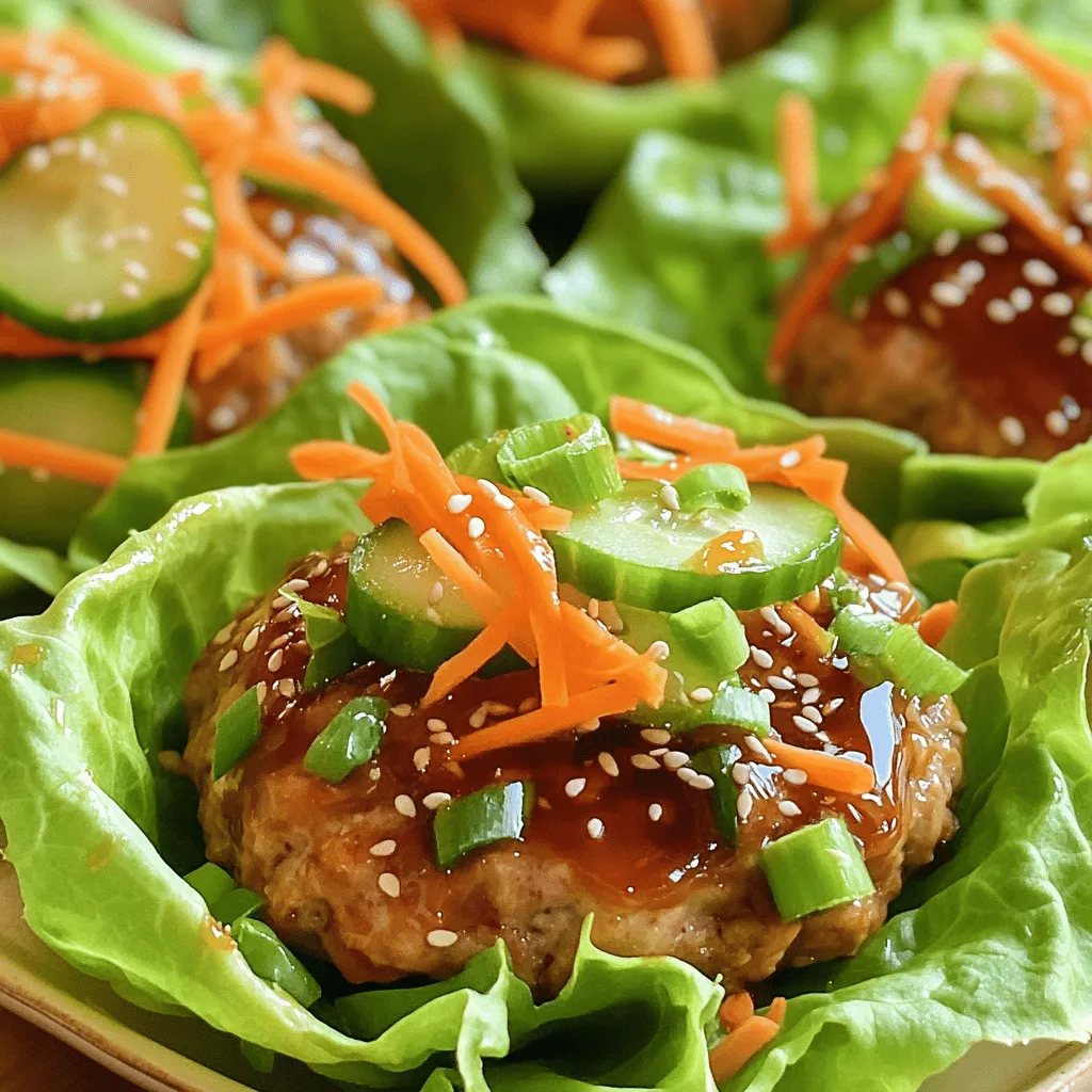 Teriyaki Turkey Burger Lettuce Wraps voller Geschmack